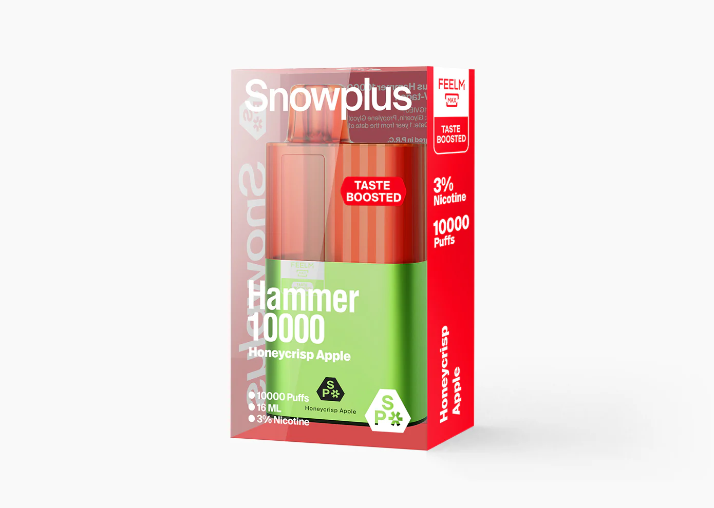 Snowplus Hammer 10000 Puffs Honeycrisp Apple Flavor Ceramic Coil Vape - Six Pandas