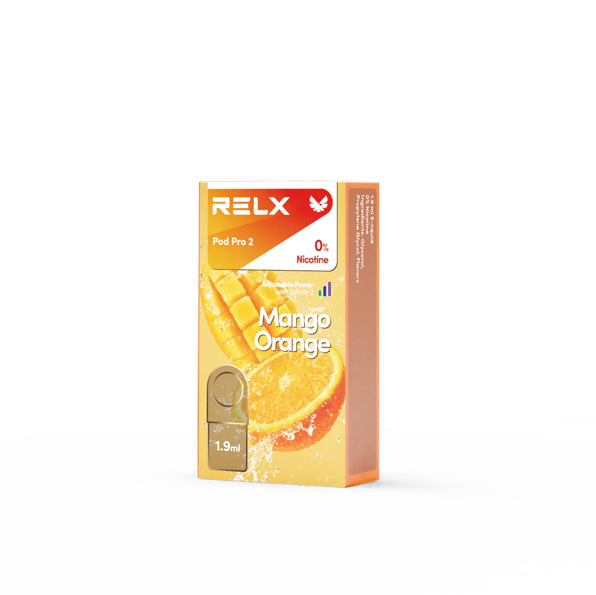 RELX Pod Pro Fruit Mango Orange (1-Pod) Flavors 0mg/ml Nicotine - Six Pandas